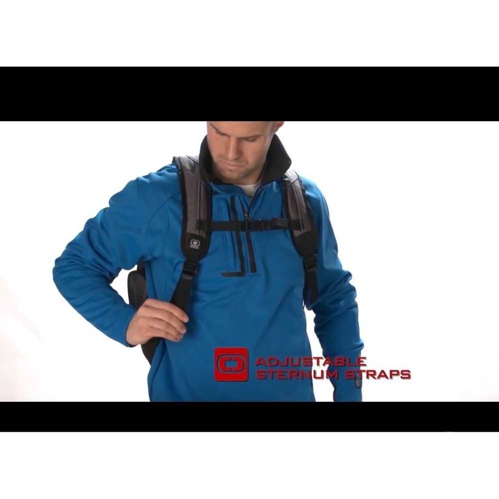 OGIO Metro Black Multi Pocket Backpack Audio‎ Ready Laptop Travel Work Bag - Picture 16 of 16